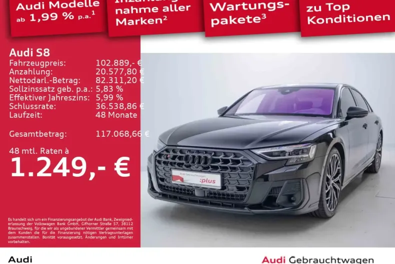 Audi S8 din 2023 cu 16.916 km - oferta AUD104734 - foto 1