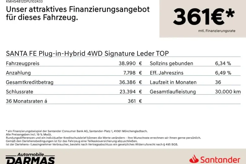 Hyundai SANTA FE din 2024 cu 26.995 km - oferta HYU111954 - foto 2