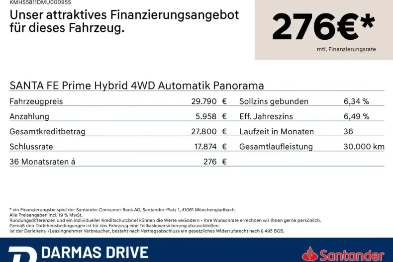 Hyundai SANTA FE din 2020 cu 69.700 km - oferta HYU143981 - foto 2