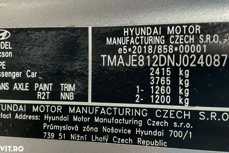 Hyundai TUCSON din 2021 cu 134.469 km - oferta HYU162832 - foto 34