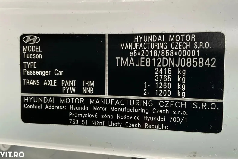 Hyundai TUCSON din 2022 cu 94.606 km - oferta HYU162833 - foto 38