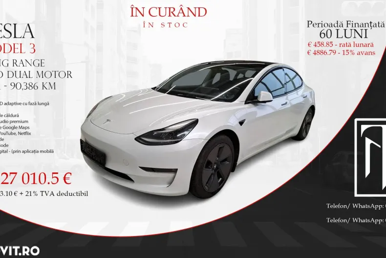 Tesla Model 3 din 2021 cu 90.386 km - oferta TES177544 - foto 1