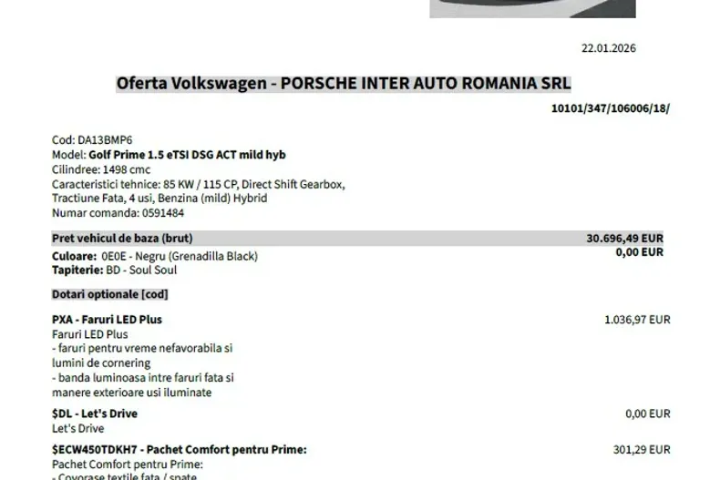 Volkswagen Golf din 2026 cu 5 km - oferta VOL177742 - foto 10