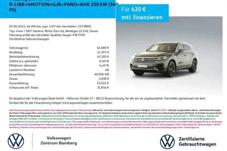 Volkswagen Touareg din 2023 cu 46.000 km - oferta VOL180329 - foto 1