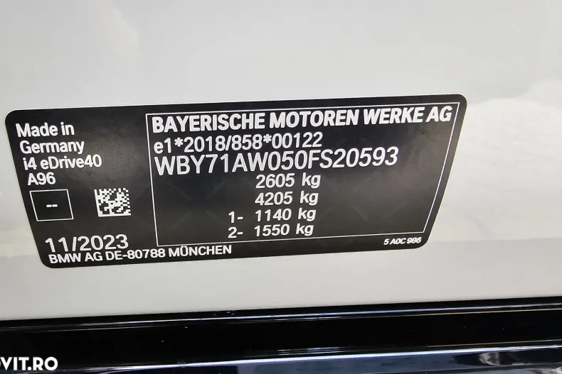 BMW i4 (Seria 4) din 2023 cu 10.000 km - oferta BMW194263 - foto 11