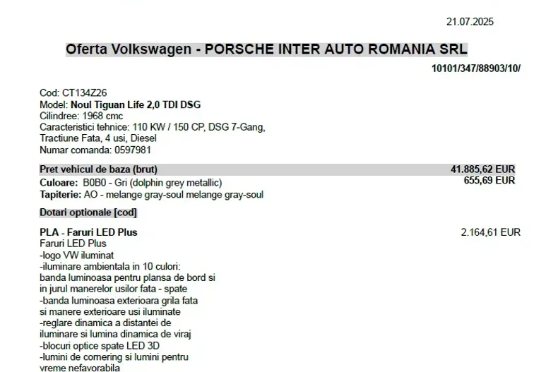 Volkswagen Tiguan din 2025 cu 5 km - oferta VOL198400 - foto 10