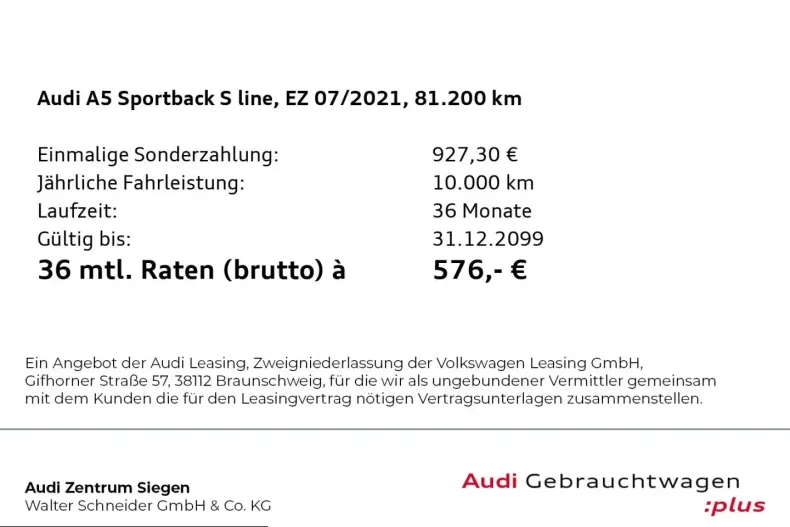 Audi A5 din 2021 cu 81.200 km - oferta AUD199684 - foto 3