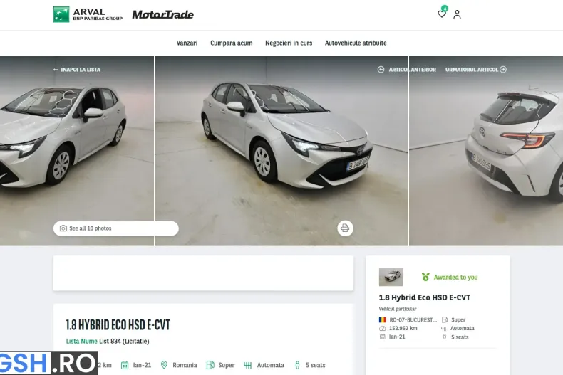 Toyota Corolla din 2021 cu 152.000 km - oferta TOY208940 - foto 3
