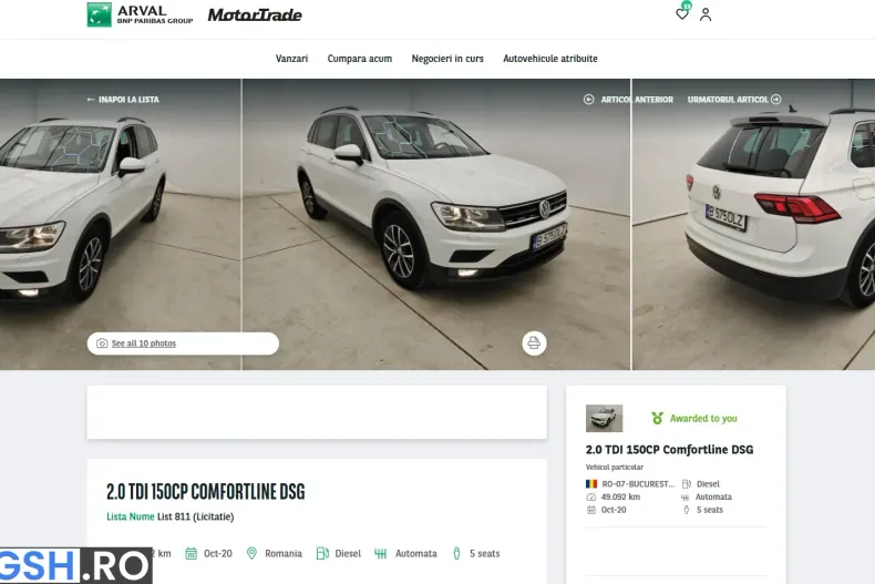 Volkswagen Tiguan din 2020 cu 49.300 km - oferta VOL208942 - foto 3