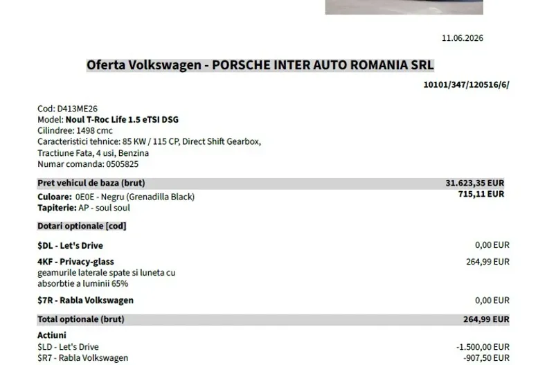 Volkswagen T-Roc din 2026 cu 1 km - oferta VOL219950 - foto 9