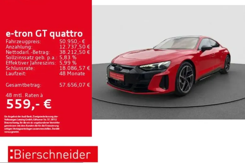 Audi e-tron GT din 2022 cu 43.496 km - oferta AUD224660 - foto 1