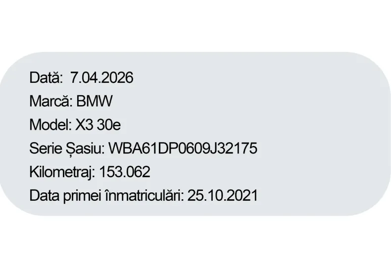 BMW X3 (Seria X) din 2021 cu 153.031 km - oferta BMW227365 - foto 4