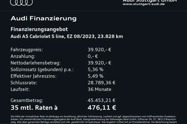 Audi A5 din 2023 cu 23.828 km - oferta AUD228176 - foto 2