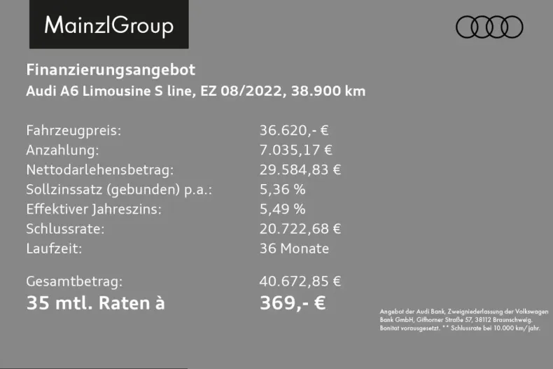 Audi A6 din 2022 cu 38.900 km - oferta AUD229108 - foto 2
