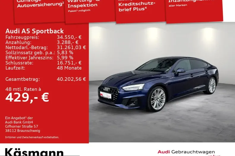 Audi A5 din 2022 cu 65.926 km - oferta AUD230000 - foto 2