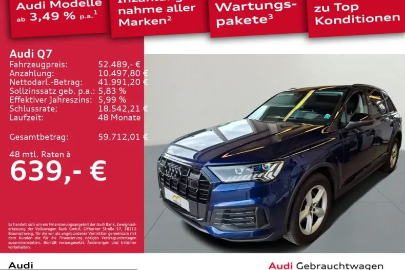 Audi Q7 din 2023 cu 71.658 km - oferta AUD237926 - foto 2