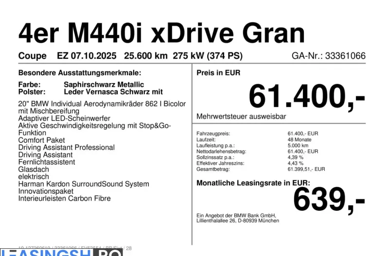 BMW M440 (Seria 4) din 2025 cu 25.899 km - oferta BMW250599 - foto 5