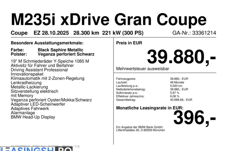 BMW M235 (Seria 2) din 2025 cu 28.299 km - oferta BMW250611 - foto 5