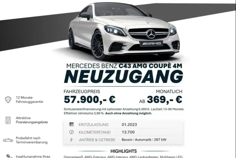 Mercedes-Benz C 43 AMG (Clasa C) din 2023 cu 13.700 km - oferta MER260113 - foto 18