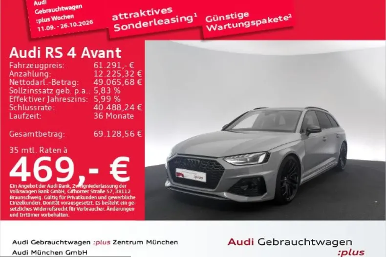 Audi RS4 din 2023 cu 55.956 km - oferta AUD260259 - foto 1