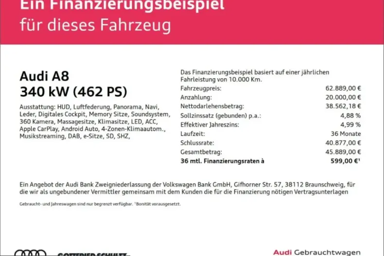 Audi A8 din 2023 cu 73.848 km - oferta AUD260486 - foto 2